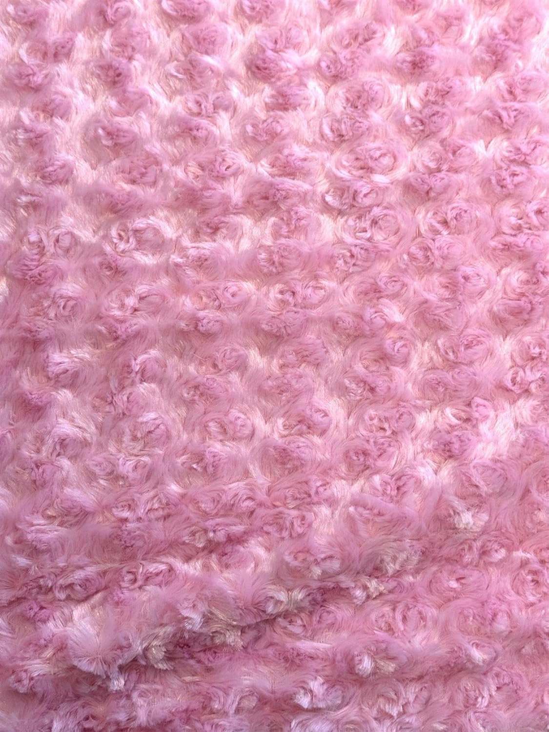 60 inch Wide Rose Faux Fur Fabric – Light Pink – Sedona Designz