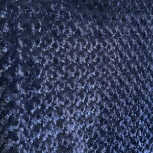 60 inch Wide Rose Faux Fur Fabric - Navy Blue