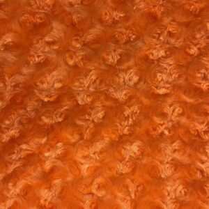 60 inch Wide Rose Faux Fur Fabric - Orange