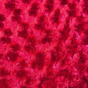60 inch Wide Rose Faux Fur Fabric - Red