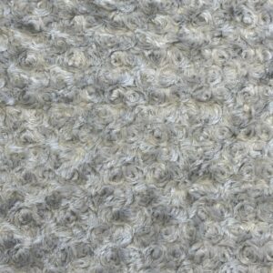 60 inch Wide Rose Faux Fur Fabric - Silver