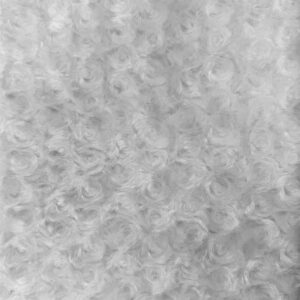 60 inch Wide Rose Faux Fur Fabric - White