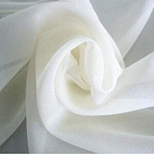 120" Wide Sheer Voile Chiffon Fabric - Ivory