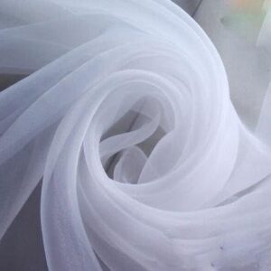 60" Wide Sheer Chiffon Fabric - White