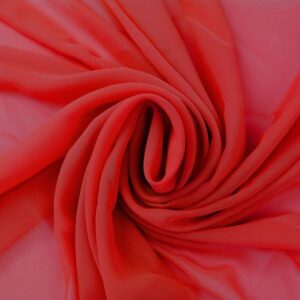 120" Wide Sheer Voile Chiffon Fabric - Red