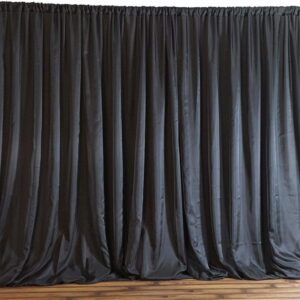 115" x 120" Chiffon Voile Curtains Drapes Panels - Black
