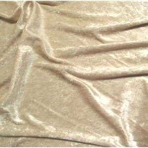 58"/60" Wide 100% Panne Velvet Velour Fabric - Champagne