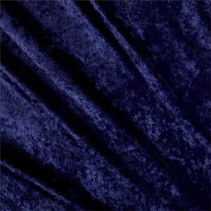 58"/60" Wide 100% Panne Velvet Velour Fabric - Navy Blue