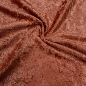 58"/60" Wide 100% Panne Velvet Velour Fabric - Rust