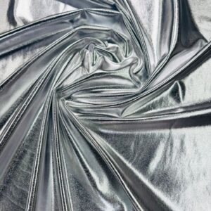 58/60" Wide Foil Knit Fabric - Silver