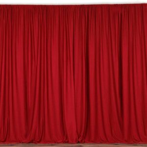 10 Feet Wide Polyester Drapes Panels - Red