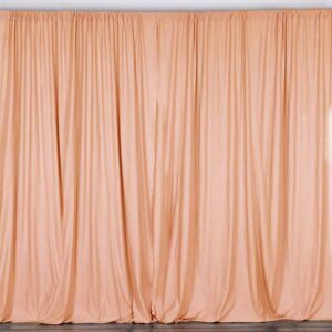 10 Feet Wide Polyester Drapes Panels - Peach