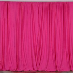 10 Feet Wide Polyester Drapes Panels - Fuchsia