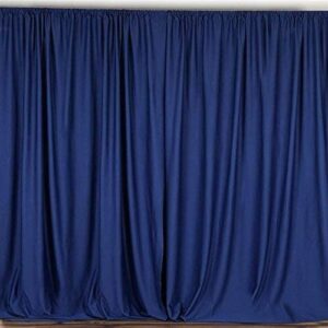 10 Feet Wide Polyester Drapes Panels - Navy Blue