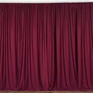 10 Feet Wide Polyester Drapes Panels - Burgundy