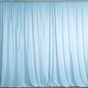 10 Feet Wide Polyester Drapes Panels - Baby Blue