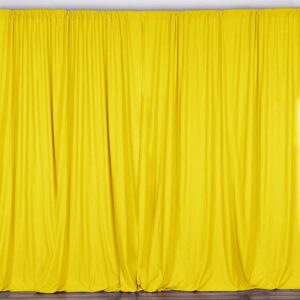 10 Feet Wide Polyester Drapes Panels - Yellow