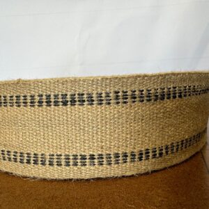 3.5" Wide Jute Webbing Tape – Black