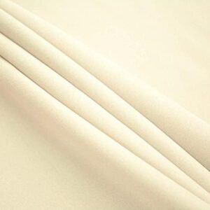 120" Wide Poly Poplin Polyester Fabric - Ivory