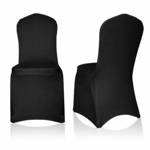 Universal Polyester Spandex Folding Chair Cover - Black