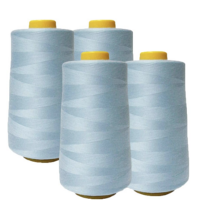 100% Polyester Threads - 4 Pack of 6000 Yard Each Spools - Baby Blue