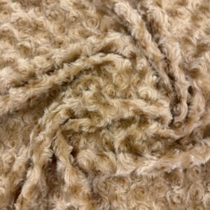60 inch Wide Rose Faux Fur Fabric - Camel