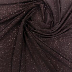 58" Wide Glitter ITY Fabric - 95% Polyester 5% Spandex - Brown