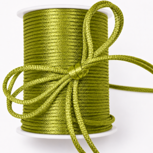 2mm Satin Rat Tail Cord String – 100 Yards Roll - Olive Green