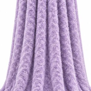 60 inch Wide Rose Faux Fur Fabric - Lavender